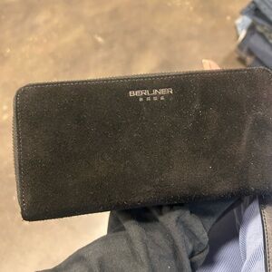 Berliner BAGS Black Suede Zip Wallet